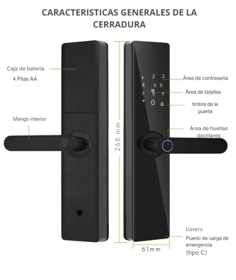 Imagen de Cerradura digital inteligente. Modelo LK-01