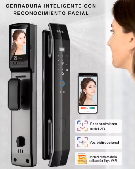 Imagen de Cerradura Inteligente Con Reconocimiento Facial Lk-3d Pro