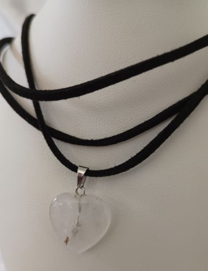 COLLAR  CORAZON CUARZO CRSITAL