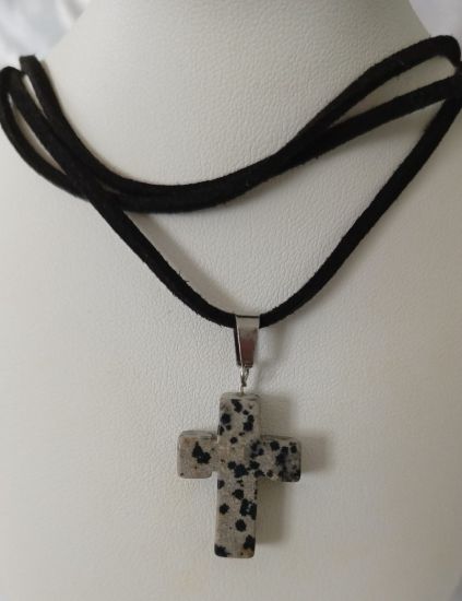 COLLAR CRUZ JASPE DALMATA