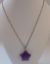 Cadena de acero quirurjico con piedra en forma de estrella en amatista