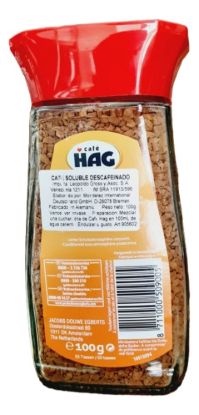 Mostrar detalles de Cafe descafeinado hag 100 g Imagen de Cafe descafeinado hag 100 g