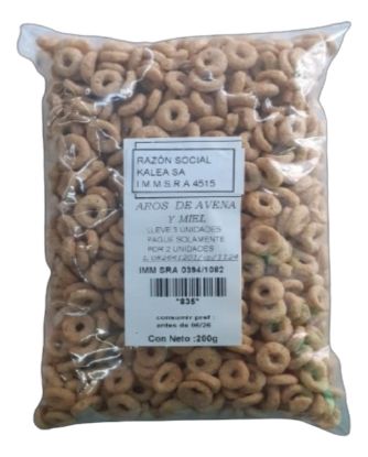 Imagen de Aros de  avena y miel 200 g