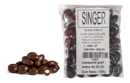 Imagen de Almendras con chocolate 100 gr