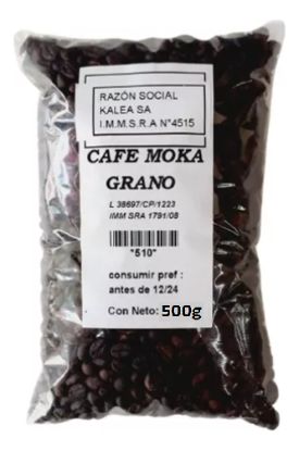 Imagen de Cafe moka en grano o molido sin azucar 500 g