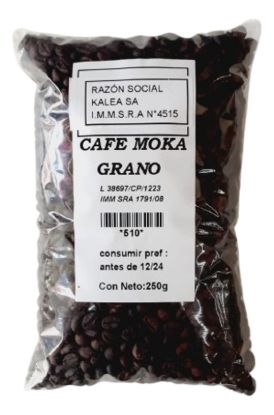 Imagen de Cafe moka grano o molido sin azucar 250 g