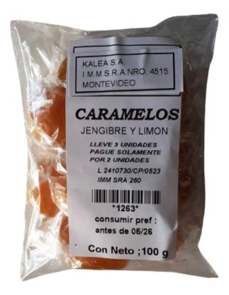 Imagen de Caramelos jengibre y limon  100 g