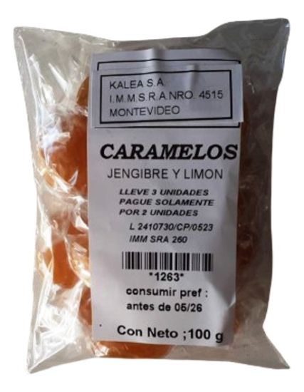 Imagen de Caramelos jengibre y limon  100 g