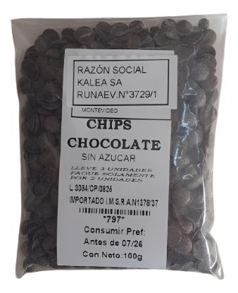 Imagen de Chips de chocolate sin azucar 100 g