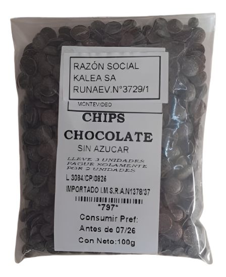 Imagen de Chips de chocolate sin azucar 100 g
