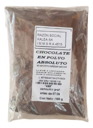 Imagen de Chocolate en polvo absoluto sin azúcar 100 g