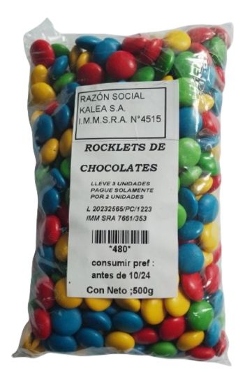 Imagen de Lentejas de chocolate rocklets  500 g