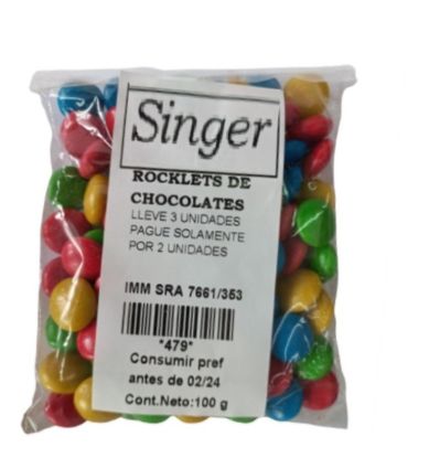 Imagen de Lentejas de chocolate rocklets 100 g
