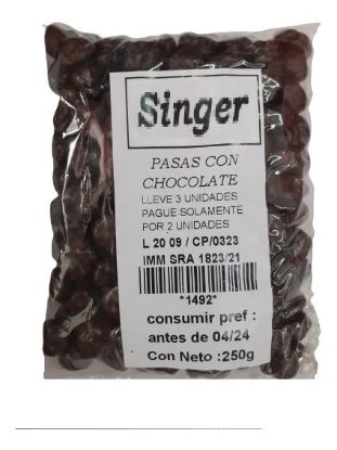 Imagen de Pasas con chocolate  250 g