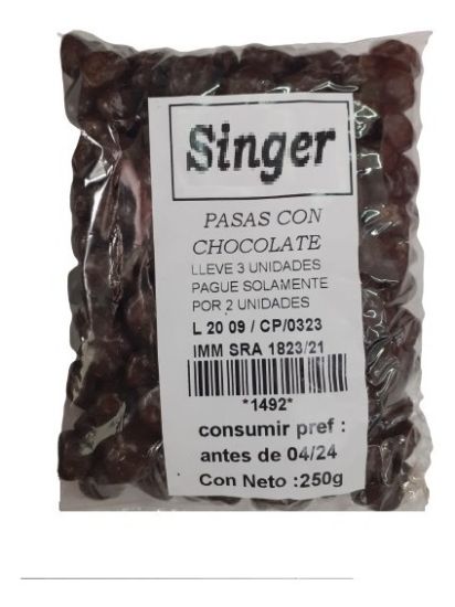 Imagen de Pasas con chocolate  250 g