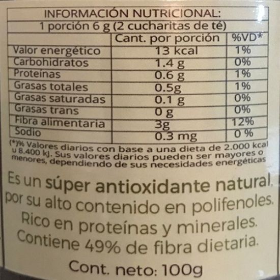 Imagen de Harina de orujo de uva tannat 1 k