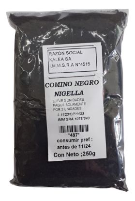 Imagen de Comino negro en grano nigella 250 gr