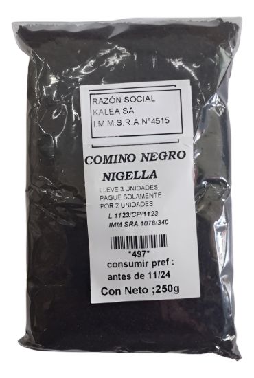 Imagen de Comino negro en grano nigella 250 gr