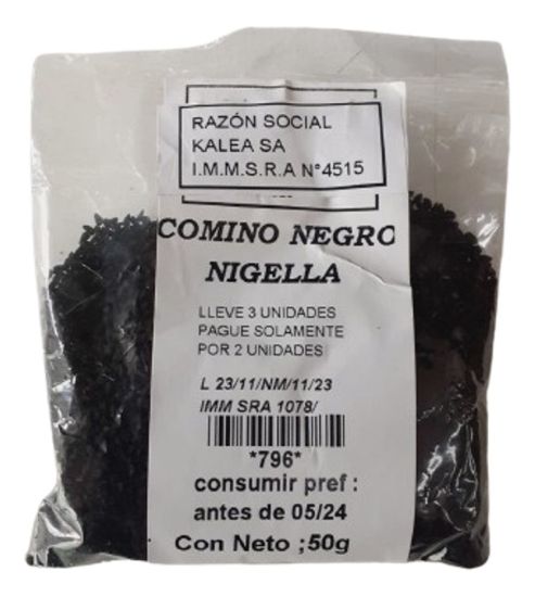 Imagen de Comino negro nigella  en grano 50 gr