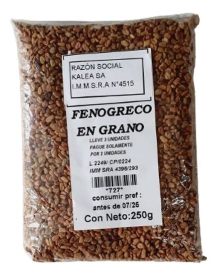 Imagen de Fenogreco grano 250  gr