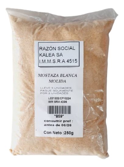 Imagen de Mostaza blanca molida y en grano 50 gr