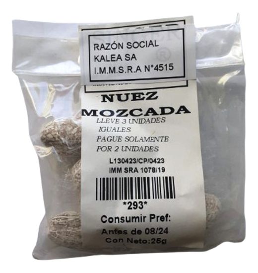Imagen de Nuez moscada grano 25 g