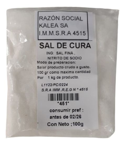 Imagen de Sal de cura  100 g