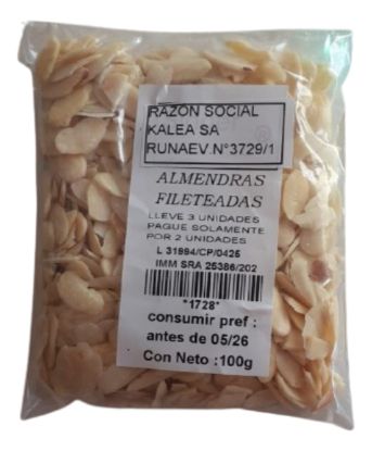 Imagen de Almendras fileteadas 100 g