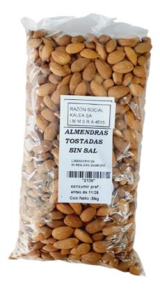Imagen de Almendras tostadas sin sal 5 k