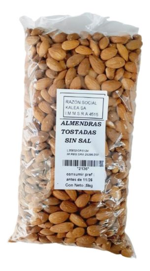 Imagen de Almendras tostadas sin sal 5 k