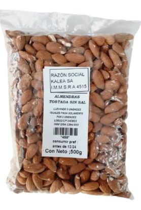 Imagen de Almendras tostadas sin sal 500 gr
