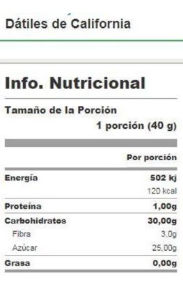 Imagen de Datiles sin carozo  500 g