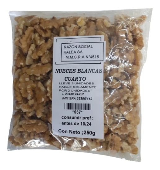 Imagen de Nueces blancas cuartos 250 g