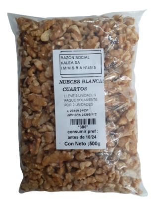 Imagen de Nueces blancas cuartos 500 g