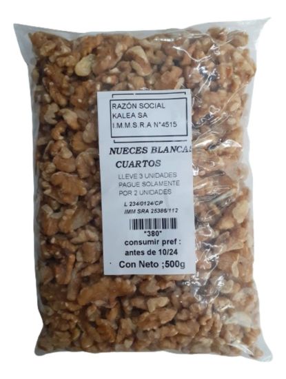 Imagen de Nueces blancas cuartos 500 g
