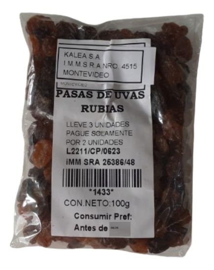 Imagen de Pasas de uva  rubias 100 g