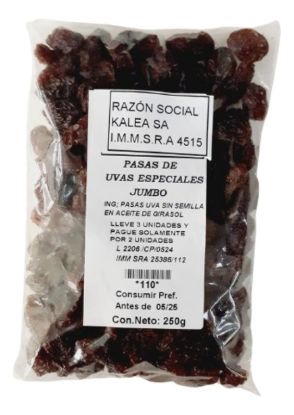 Imagen de Pasas especiales  jumbo 250 gr