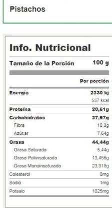 Imagen de Pistachos con cascara 250 g