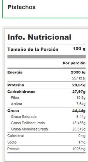 Imagen de Pistachos con cascara 250 g