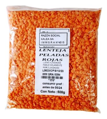 Imagen de Lentejas peladas Rojas 500 g