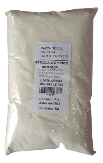 Imagen de Semola trigo  semolin 1 kg