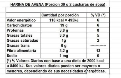Imagen de Harina de avena 500 g