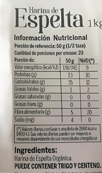 Imagen de Harina de trigo espelta 500 g