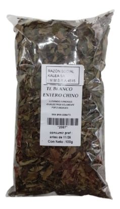 Imagen de Te blanco en hojas chino 100 g