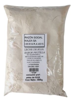 Imagen de Leche de soja en polvo de frutilla 500 g