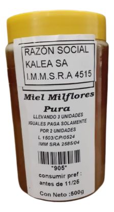 Imagen de Miel pura mil flores  500g