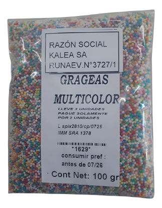 Imagen de Grajeas multicolor  100 g
