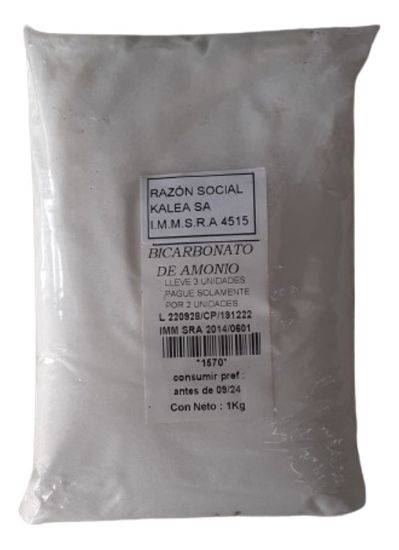 Imagen de Bicarbonato de amonio 1kg
