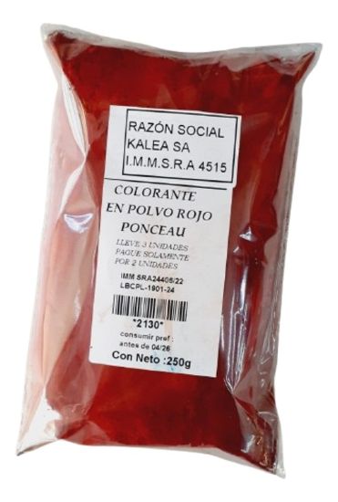 Imagen de Colorante en polvo rojo ponceau 250 g