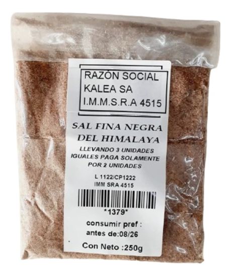 Imagen de Sal fina  negra del himalaya 250g